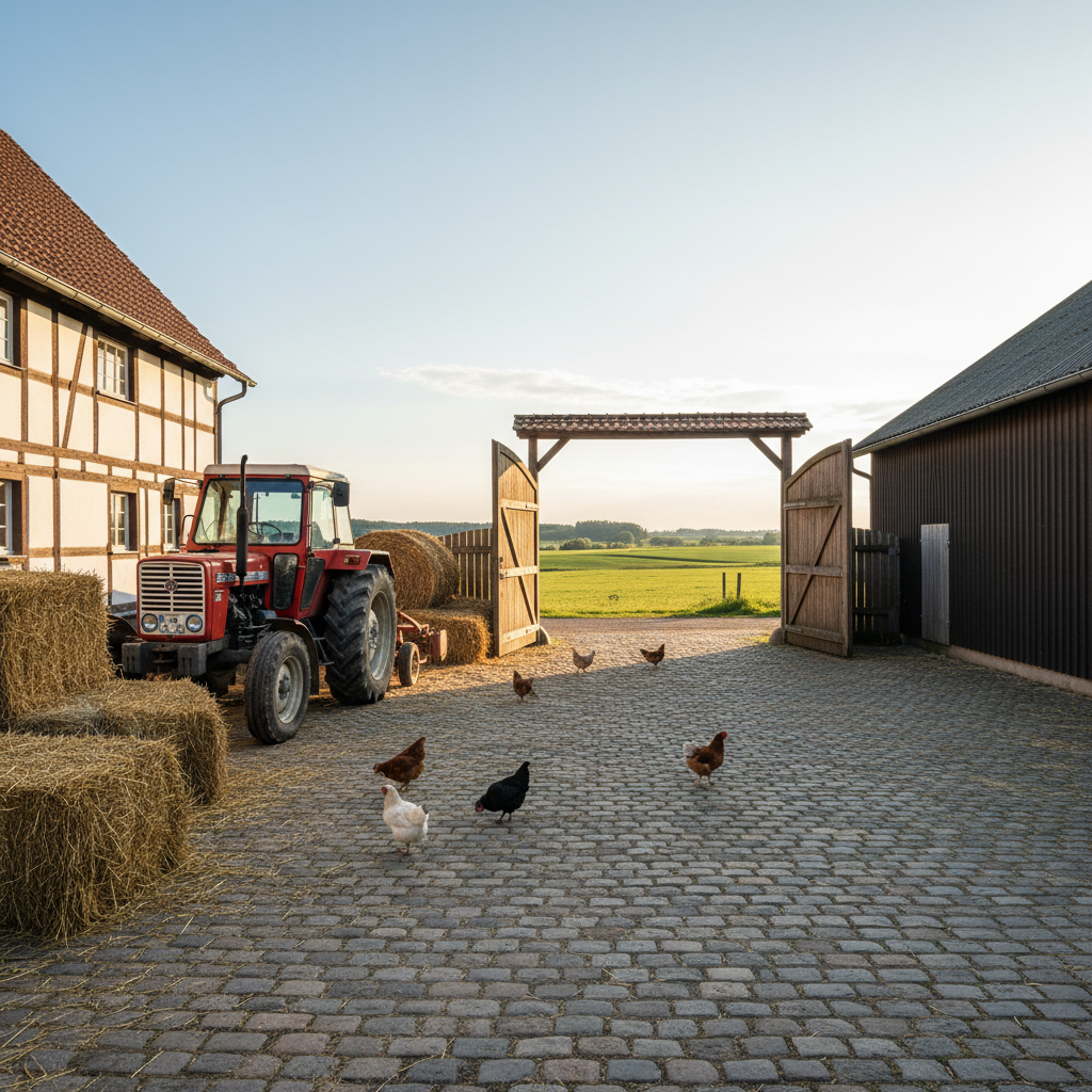 Freilandüberwachung mit intelligenter Videoanalyse auf einem landwirtschaftlichen Betrieb
